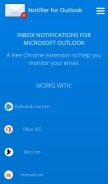 How notifierforoutlook.com looks like on a mobile device such as an iPhone.