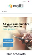 How notifii.com looks like on a mobile device such as an iPhone.