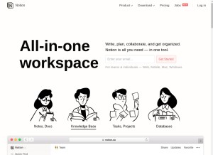 How notion.so looks like on a tablet such as an iPad.