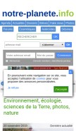 How notre-planete.info looks like on a mobile device such as an iPhone.