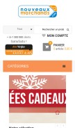 How nouveauxmarchands.com looks like on a mobile device such as an iPhone.
