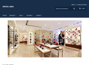 How novaara.com looks like on a tablet such as an iPad.