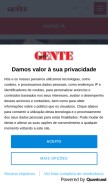 How novagente.pt looks like on a mobile device such as an iPhone.
