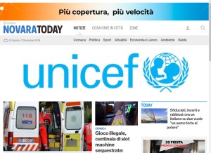 How novaratoday.it looks like on a tablet such as an iPad.