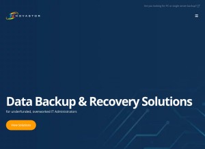 How novastor.com looks like on a tablet such as an iPad.