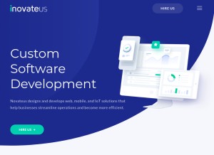How novateus.com looks like on a tablet such as an iPad.
