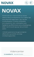 How novax.dk looks like on a mobile device such as an iPhone.