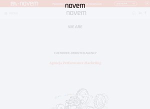How novem.pl looks like on a tablet such as an iPad.