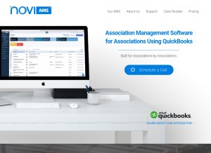 How noviams.com looks like on a tablet such as an iPad.