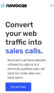 How novocall.co looks like on a mobile device such as an iPhone.