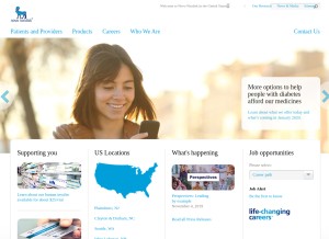 How novonordisk-us.com looks like on a tablet such as an iPad.