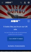 How nowtv.com looks like on a mobile device such as an iPhone.