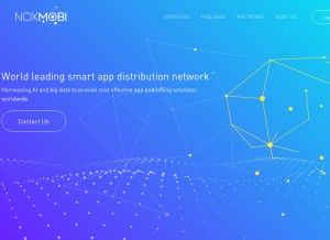 How noxmobi.com looks like on a tablet such as an iPad.