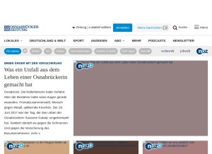 How noz-cdn.de looks like on a tablet such as an iPad.
