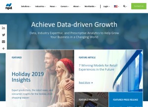 How npd.com looks like on a tablet such as an iPad.