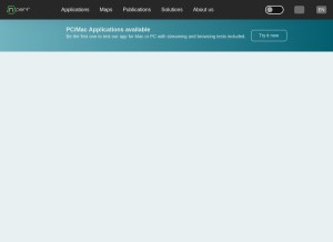How nperf.com looks like on a tablet such as an iPad.