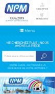 How npm.fr looks like on a mobile device such as an iPhone.