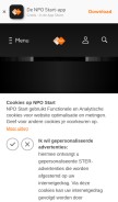 How npo.nl looks like on a mobile device such as an iPhone.
