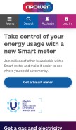 How npower.com looks like on a mobile device such as an iPhone.