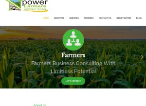 How npowerfarmers.ng looks like on a tablet such as an iPad.