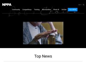 How nppa.org looks like on a tablet such as an iPad.