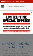 How nra.org looks like on a mobile device such as an iPhone.