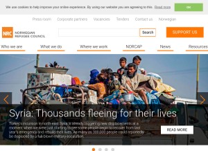 How nrc.no looks like on a tablet such as an iPad.