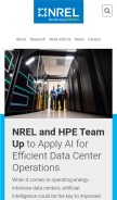 How nrel.gov looks like on a mobile device such as an iPhone.
