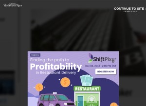 How nrn.com looks like on a tablet such as an iPad.
