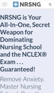 How nrsng.com looks like on a mobile device such as an iPhone.