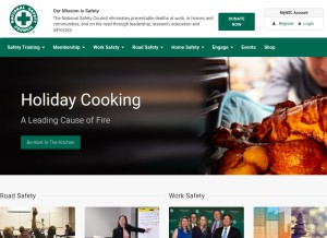 How nsc.org looks like on a tablet such as an iPad.