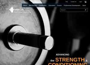 How nsca.com looks like on a tablet such as an iPad.
