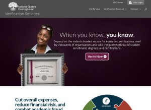 How nscverifications.org looks like on a tablet such as an iPad.
