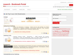 How nsearch.de looks like on a tablet such as an iPad.