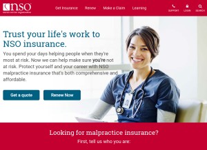 How nso.com looks like on a tablet such as an iPad.