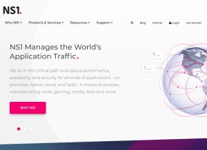 How nsone.net looks like on a tablet such as an iPad.