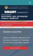 How nsopr.gov looks like on a mobile device such as an iPhone.