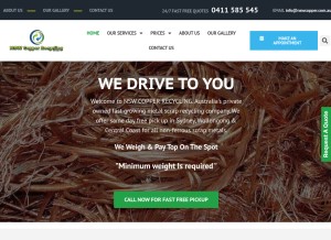 How nswcopper.com.au looks like on a tablet such as an iPad.