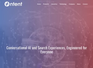 How ntent.com looks like on a tablet such as an iPad.