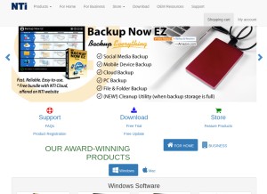 How ntius.com looks like on a tablet such as an iPad.