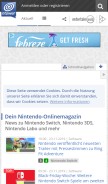How ntower.de looks like on a mobile device such as an iPhone.