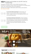 How ntr.nl looks like on a mobile device such as an iPhone.