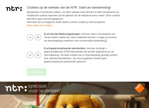 How ntr.nl looks like on a tablet such as an iPad.