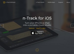 How ntrack.com looks like on a tablet such as an iPad.