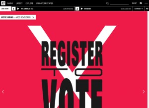 How nts.live looks like on a tablet such as an iPad.