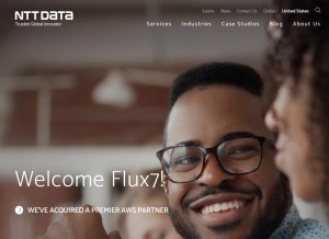 How nttdataservices.com looks like on a tablet such as an iPad.