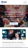 How nttsecurity.com looks like on a mobile device such as an iPhone.