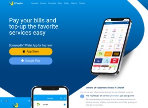 How ntwallet.ae looks like on a tablet such as an iPad.