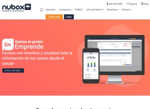 How nubox.com looks like on a tablet such as an iPad.