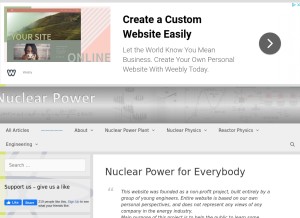 How nuclear-power.net looks like on a tablet such as an iPad.